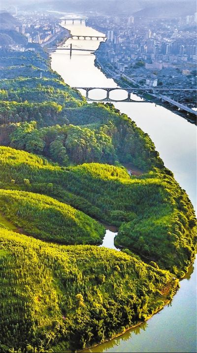 La ciudad de Sanming está rodeada de montañas y ríos, bosques y urbanización. En los últimos años, las autoridades locales han activado un programa de protección del medio ambiente. (Foto: Chen Lin)