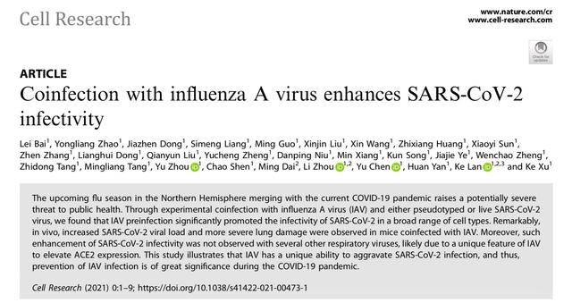 Virus de la gripe puede potenciar la infección simultánea con el nuevo coronavirus