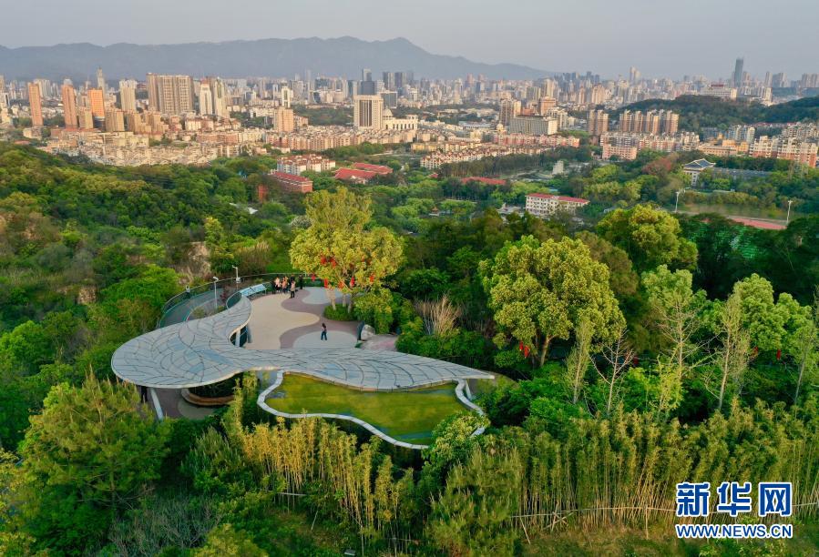 Vista de un parque en Fuzhou, capital de la provincia de Fujian, 24 de marzo del 2021. [Foto: Xinhua]