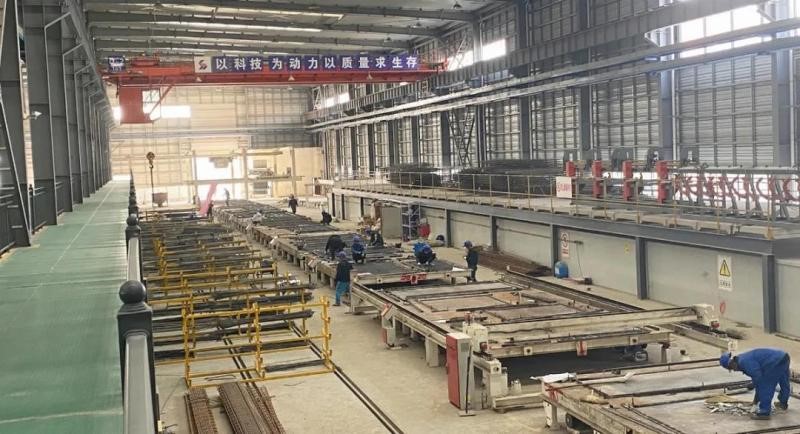 Planta de piezas de fabricadas para la construcción adscrita a SCEGC. (Foto: portal digital del comité de gestión de la nueva área de Xixian)