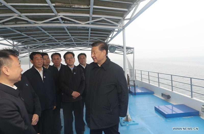 Xi inspecciona mega proyecto de desviación de agua de China