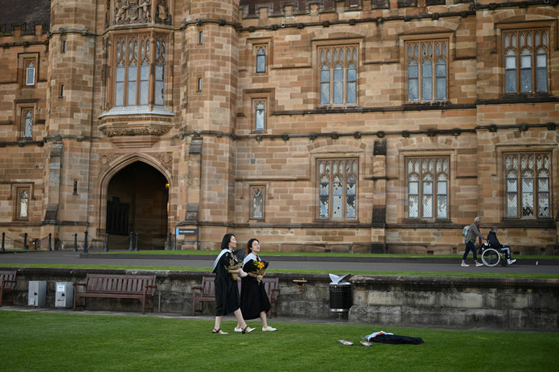 Estudiantes chinos de la Universidad de Sídney, Australia, 4 de julio del 2020. [Foto: agencias]
