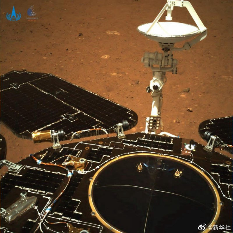 Una imagen de Marte tomada por el robot Zhurong. (Foto / Xinhua)