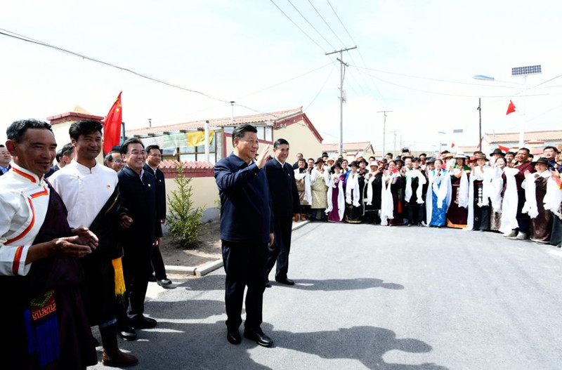 Xi inspecciona distrito de Gangcha en Qinghai