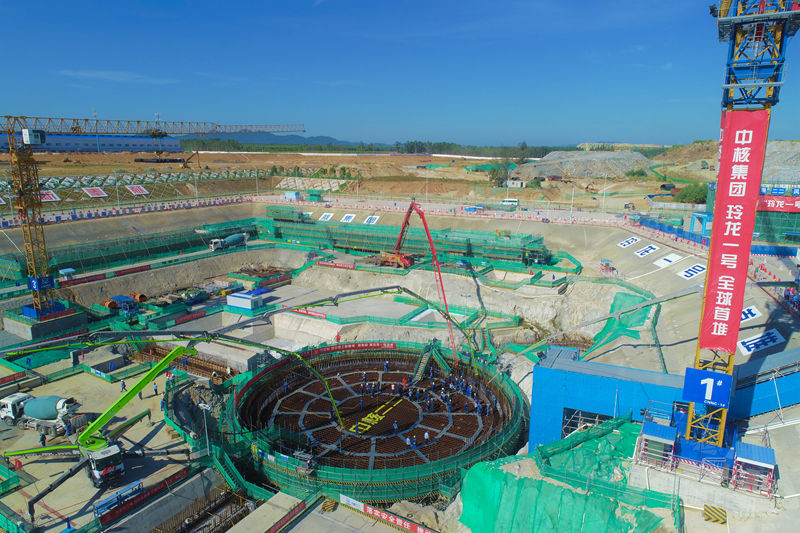 China comienza a construir un pequeño reactor nuclear en Hainan
