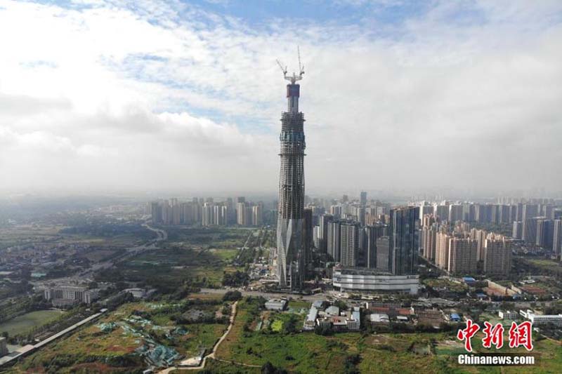 El edificio más alto en construcción en Chengdu supera los 400 m