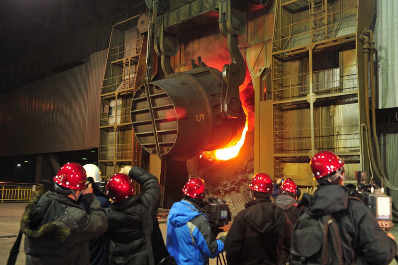 La foto muestra el último sitio de producción de la siderúrgica china Shougang Group en Beijing, el 19 de diciembre de 2010. (Foto cortesía del Comité Organizador de Beijing 2022)