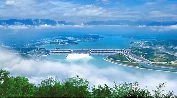 La foto aérea muestra la central hidroeléctrica Tres Gargantas en el suroeste de China. (Foto cortesía del entrevistado)