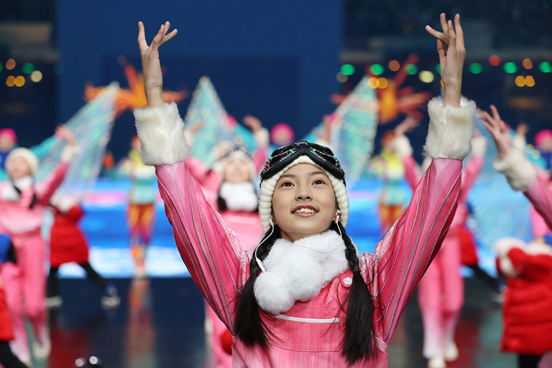 El ensayo de la ceremonia de apertura de Beijing 2022 se llevó a cabo en el Estadio Nacional, o "Nido de Pájaro", el 22 de enero del 2022. Alrededor de 4.000 personas participaron en el ensayo general, preparándose para la ceremonia de apertura que se celebrará el 4 de febrero. [Foto: Xinhua]