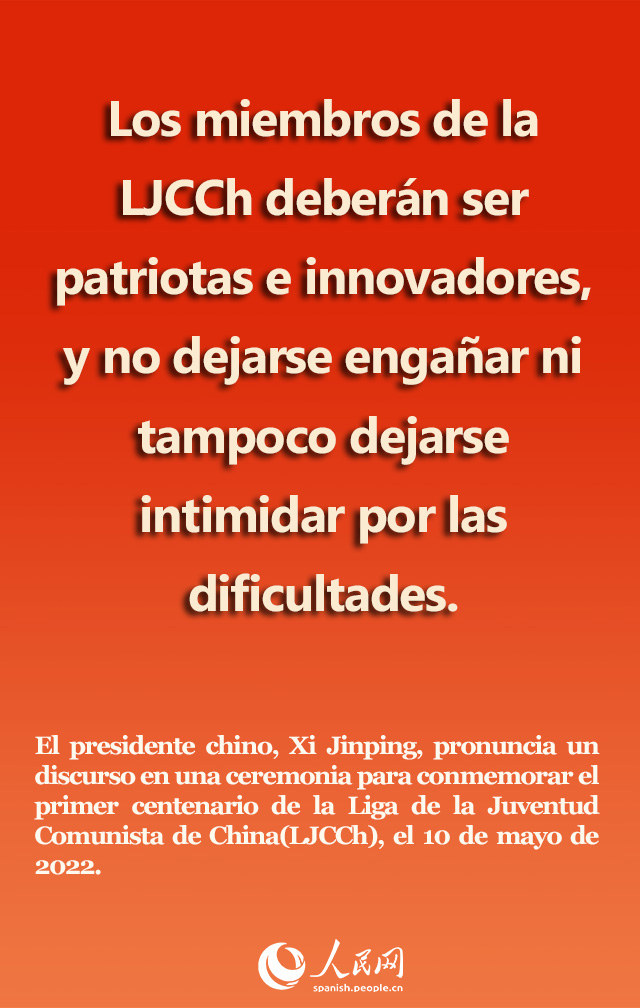 Puntos destacados del discurso de Xi Jinping en ceremonia para conmemorar centenario de Liga de la Juventud Comunista de China