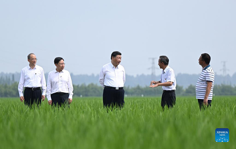  Xi inspecciona ciudad suroccidental china de Meishan