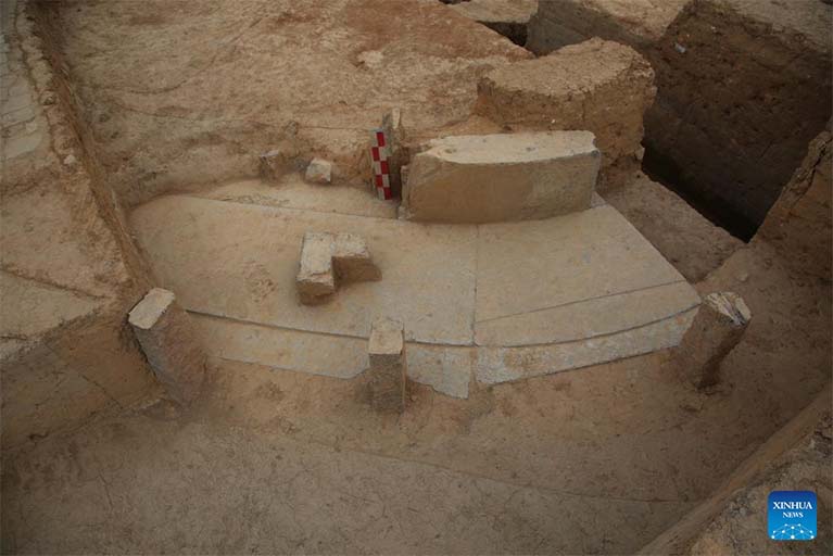 La foto de archivo muestra parte de las antiguas instalaciones de conservación de agua que datan de las dinastías Wei y Jin (220-420) descubiertas en Luoyang, provincia central china de Henan. (Instituto de Arqueología de la Academia China de Ciencias Sociales/Folleto a través de Xinhua)