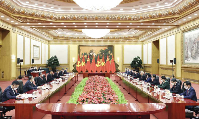 Xi Jinping sostiene conversaciones con secretario general del Comité Central del Partido Comunista de Vietnam