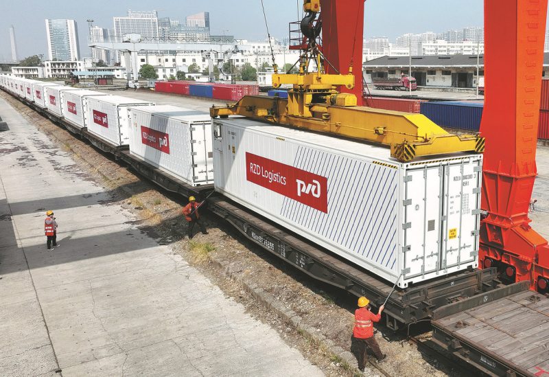 Aumenta la carga transportada por el ferrocarril China-Europa