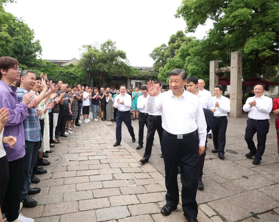 Xi inspecciona Suzhou en provincia oriental china de Jiangsu