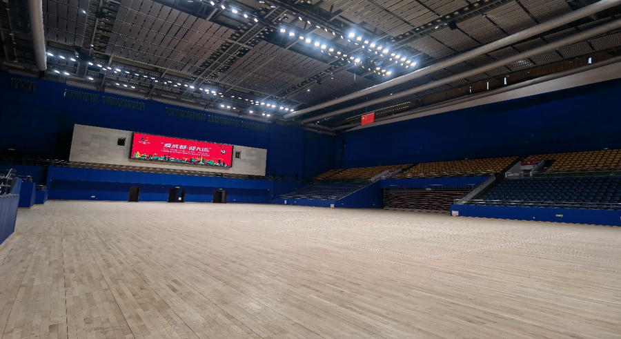 Una vista interior del Gimnasio del Centro Deportivo Shuangliu. [Foto cortesía del sitio web de la Universiada de Chengdu]