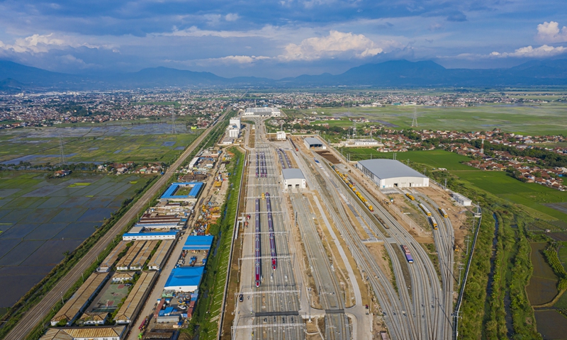 Vista aérea de la estación de Tegalluar, Bandung, Indonesia. (Foto: Ren Weiyun/ GT)