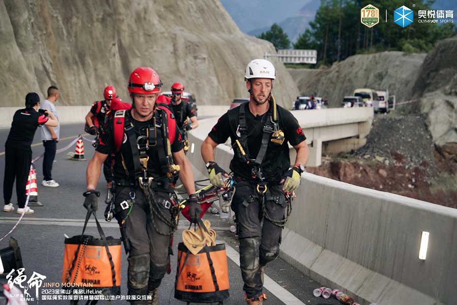 Equipos internacionales de rescate con cuerdas compiten en Chongqing