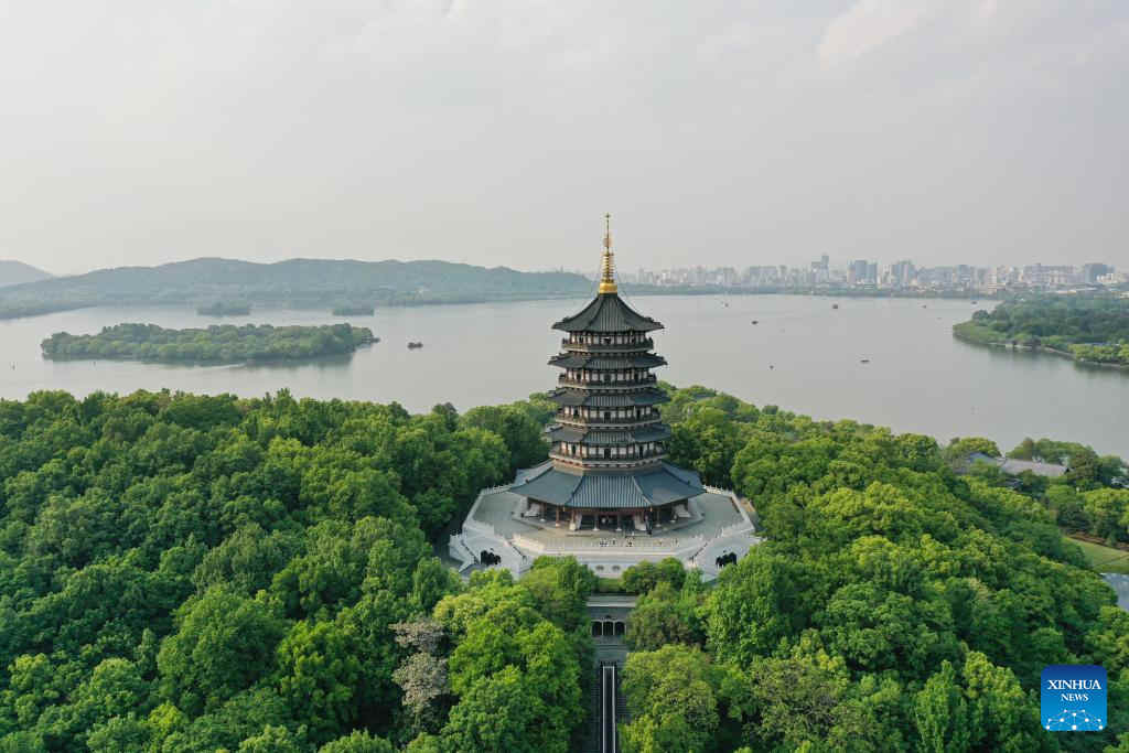 Vistas aéreas de Hangzhou, ciudad anfitriona de los 19º Juegos Asiáticos