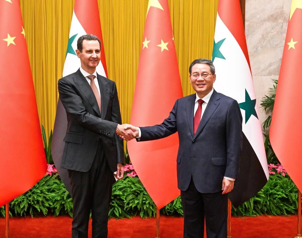 Premier chino se reúne con presidente sirio en Beijing