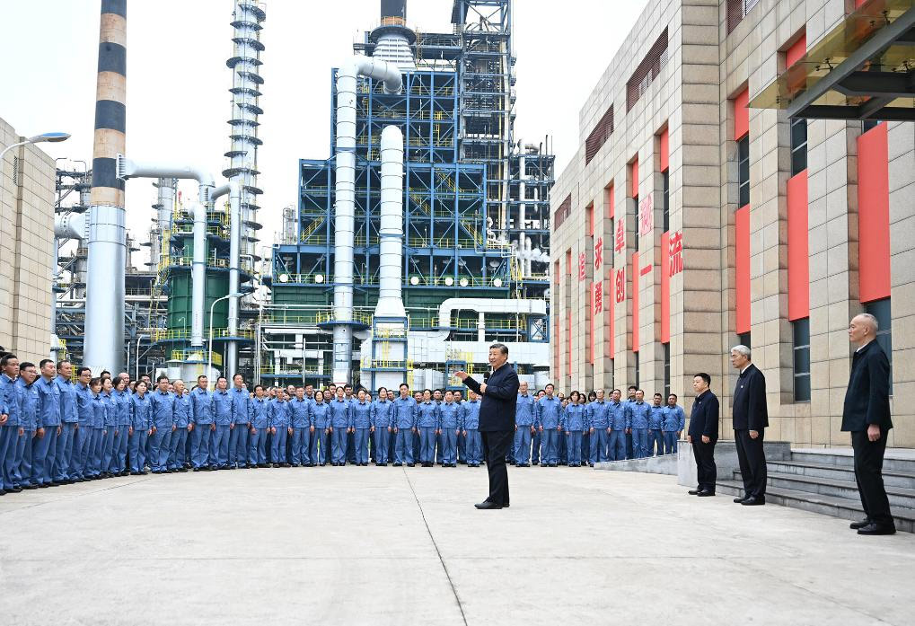 Xi inspecciona Jiujiang en provincia oriental china de Jiangxi