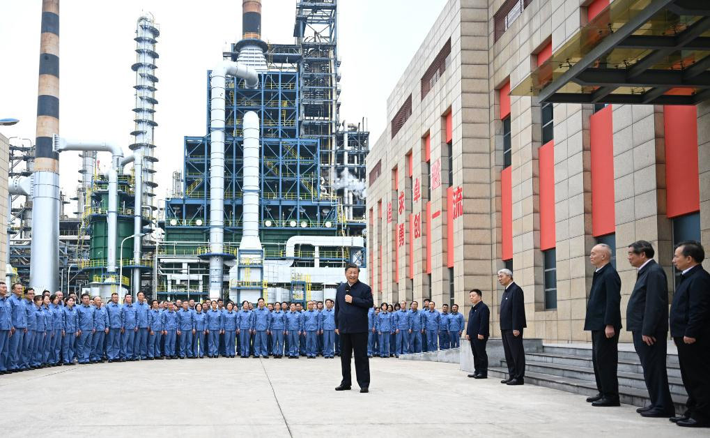 Xi inspecciona Jiujiang en provincia oriental china de Jiangxi