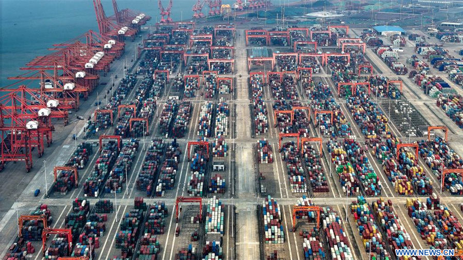 Vista del puerto de Qinzhou en Guangxi