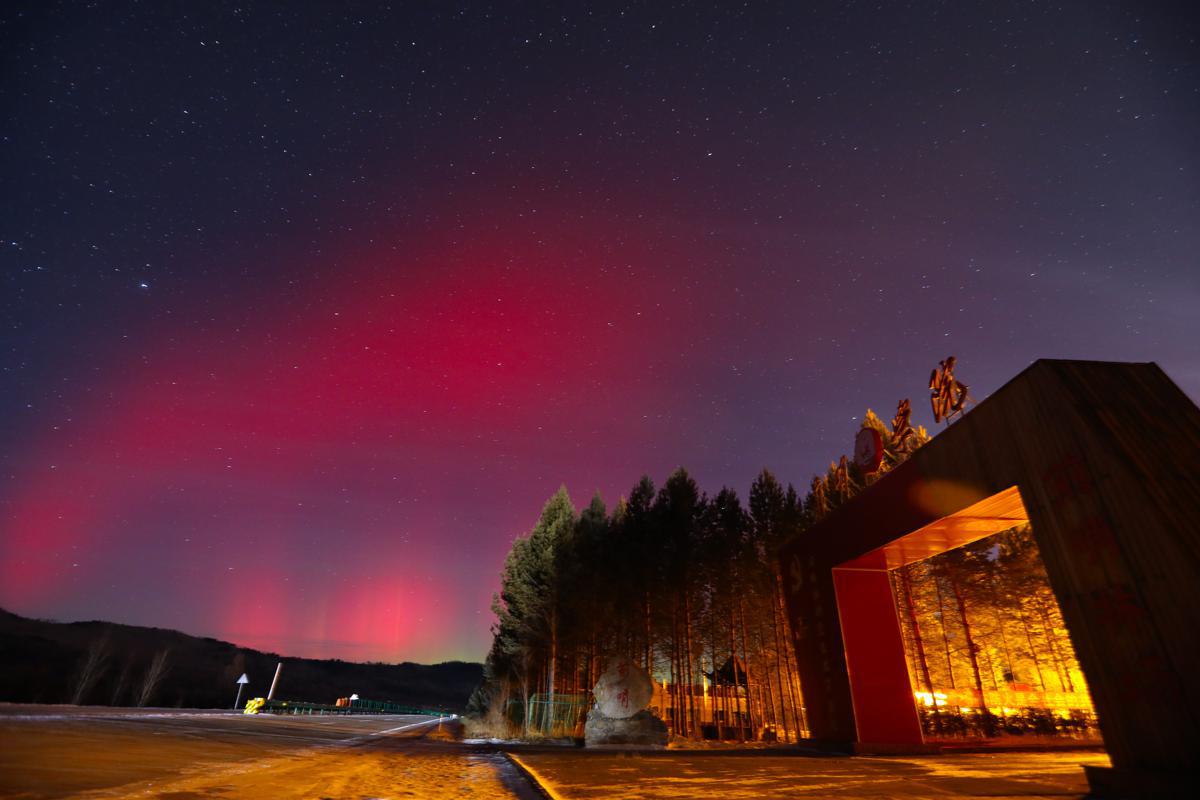 Las luces de la naturaleza atraen turistas en Heilongjiang