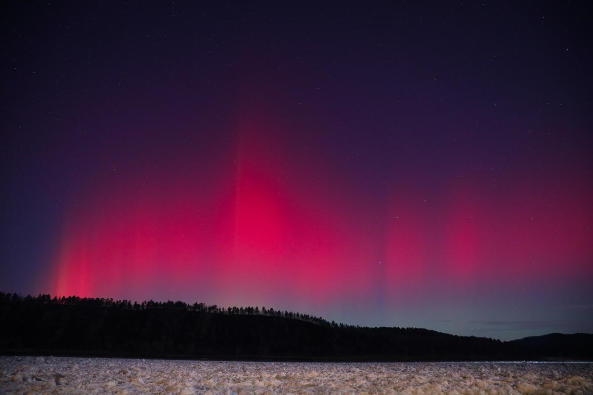 Las luces de la naturaleza atraen turistas en Heilongjiang