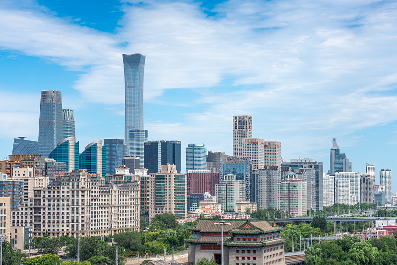 Vista del área del CBD de Beijing, 19 de agosto del 2022. [Foto: VCG]