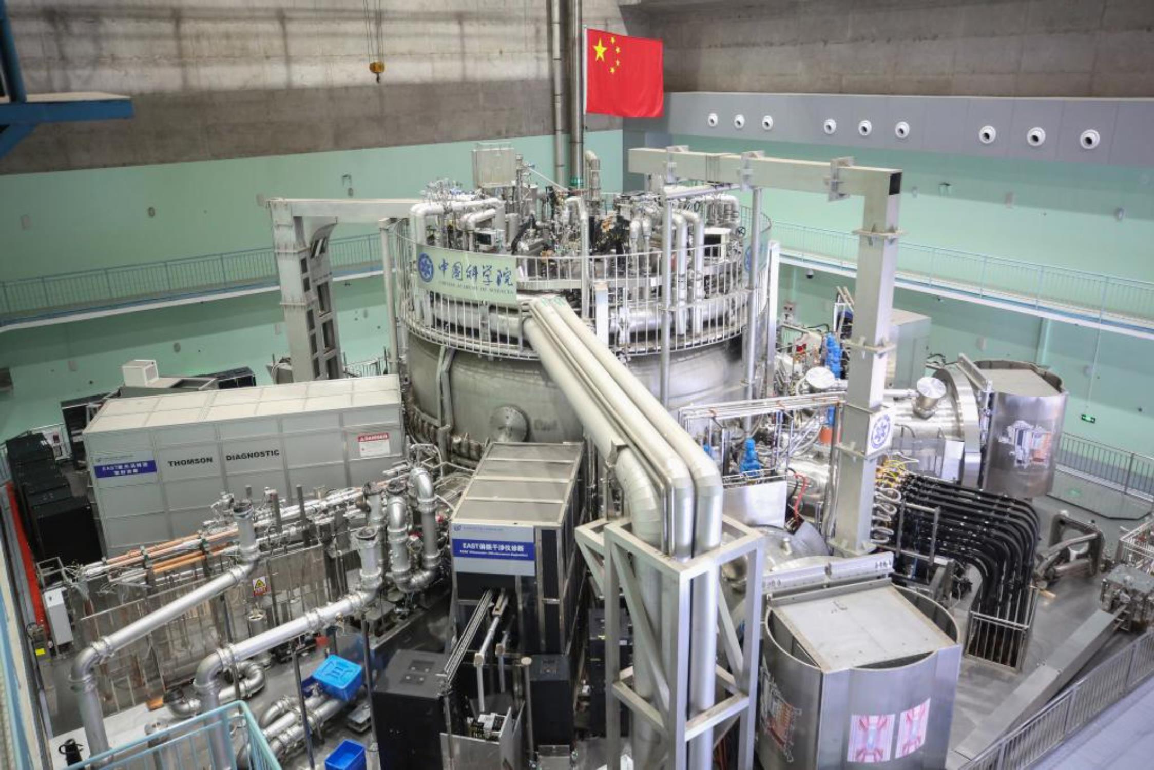 El Equipo Tokamak superconductor avanzado (EAST, por sus siglas en inglés), en la ciudad de Hefei, capital de la provincia de Anhui, en el este de China, el 29 de mayo de 2023. (Xinhua/ Du Xiaoyi)