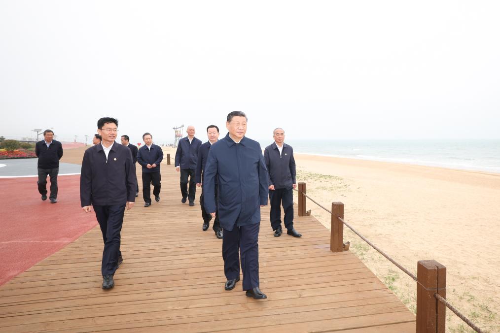 Xi inspecciona Rizhao, en provincia oriental de Shandong