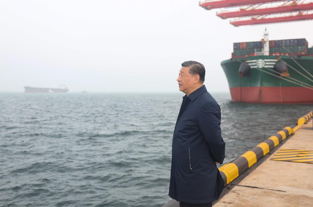 Xi inspecciona Rizhao, en provincia oriental de Shandong