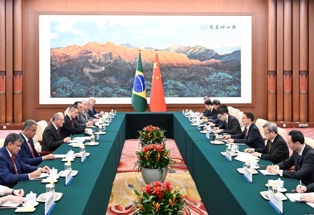 Vicepresidentes de China y Brasil encabezan reunión de comité de coordinación y cooperación bilateral