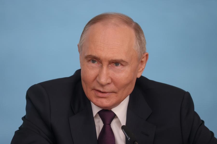 Imagen del 5 de junio de 2024 del presidente ruso, Vladimir Putin, en San Petersburgo, Rusia. (Xinhua/Servicio de prensa presidencial de Rusia)