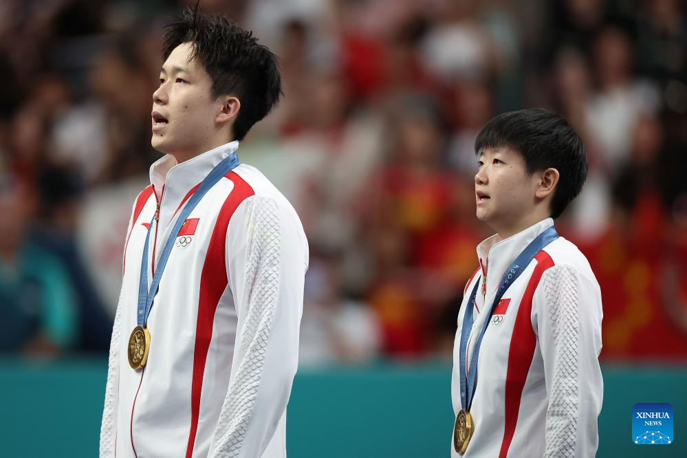 Wang Chuqin y Sun Yingsha ganan oro en dobles mixtos de tenis de mesa en Juegos Olímpicos de París