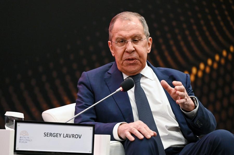 El ministro de Relaciones Exteriores ruso, Sergei Lavrov, asiste al Foro de Diplomacia de Antalya, en Antalya, Turquía, el 1 de marzo de 2024. (Xinhua/Mustafa Kaya) 