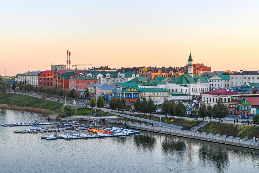 Imagen del 26 de septiembre de 2024 de un paisaje de la ciudad de Kazán, Rusia. Kazán es la capital de la República de Tartaristán de Rusia. (Xinhua/Cao Yang)