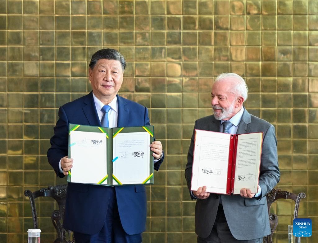 China y Brasil deciden elevar lazos durante reunión entre Xi y Lula