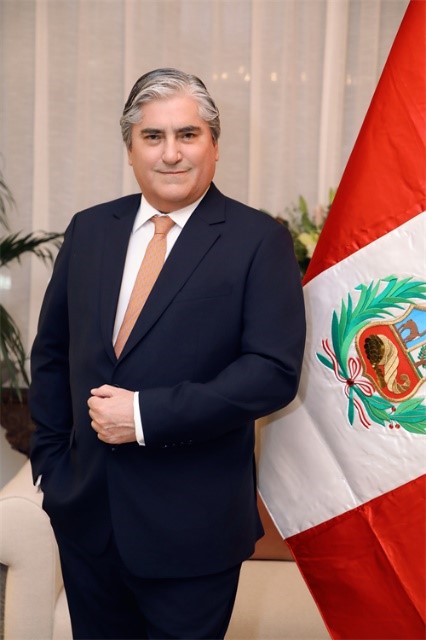 Marco Vinicio Balarezo, el Embajador de Perú en China. (Foto: proporcionada por la Embajada de Perú en China)