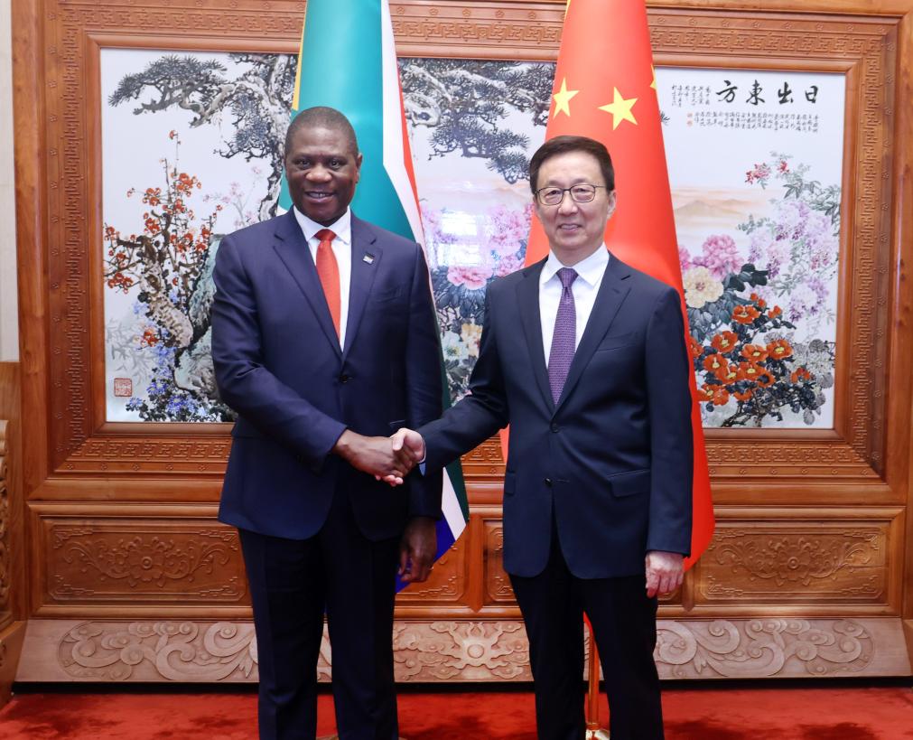 Vicepresidente chino se reúne con su homólogo de Sudáfrica