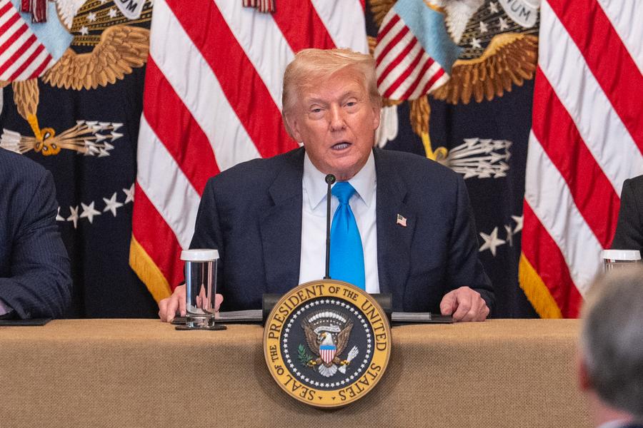 Imagen del 30 de julio de 2025 del presidente de Estados Unidos, Donald Trump, hablando en la Casa Blanca, en Washington, D.C., Estados Unidos. (Xinhua/Hu Yousong) 