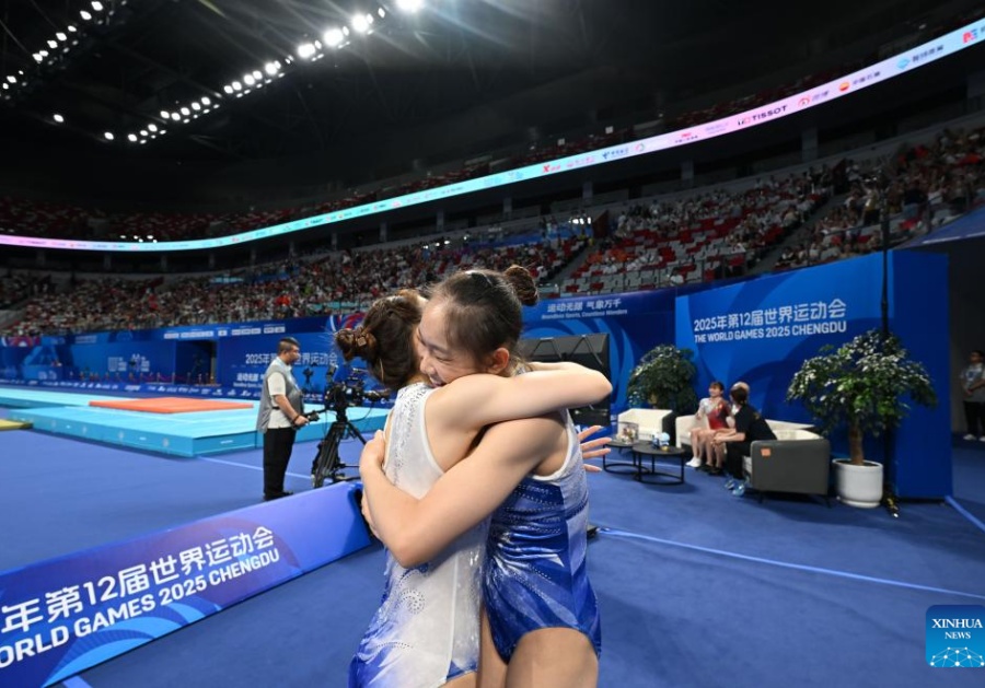 China gana oro en trampolín sincronizado femenil de Juegos Mundiales