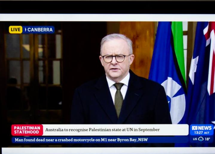 Reconocimiento australiano del Estado de Palestina es un avance para la paz, asegura primer ministro Albanese