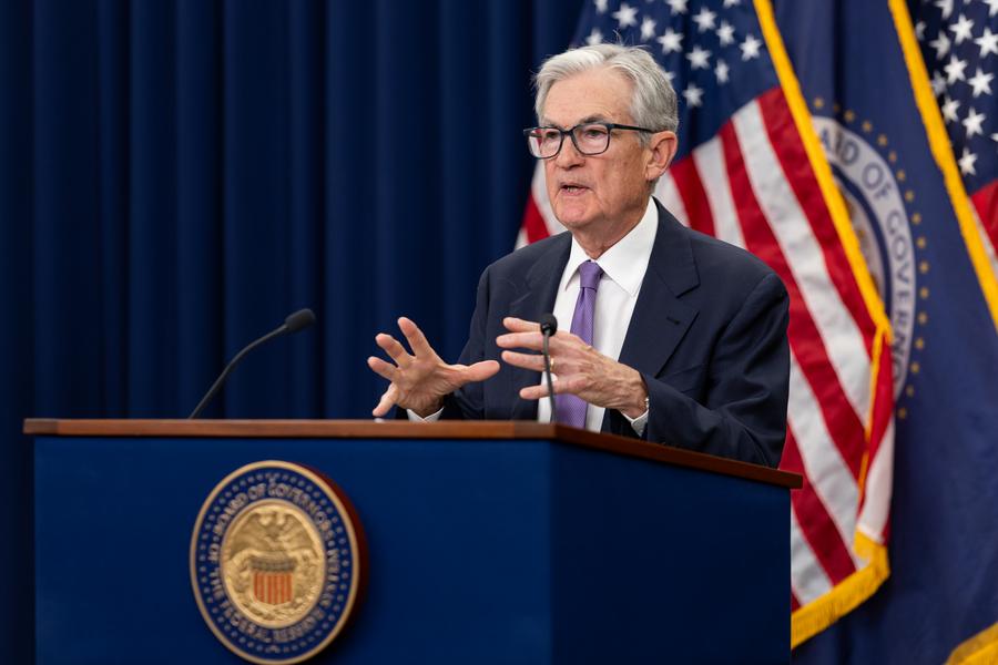 El presidente de la Reserva Federal de Estados Unidos, Jerome Powell, asiste a una conferencia de prensa en Washington, D.C., Estados Unidos, el 29 de octubre de 2025. (Xinhua/Hu Yousong)