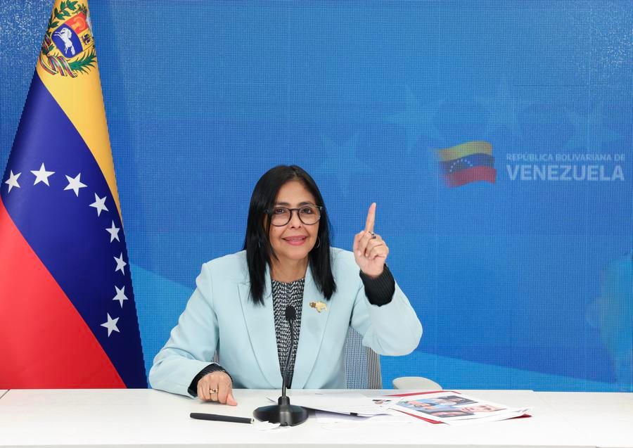 Pdvsa alcanza meta de producción anual pese a "acoso" de EE. UU., dice Delcy Rodríguez