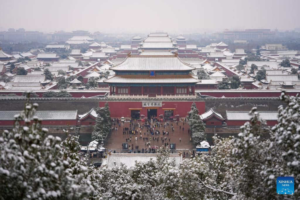 Beijing, testigo de una nevada primaveral