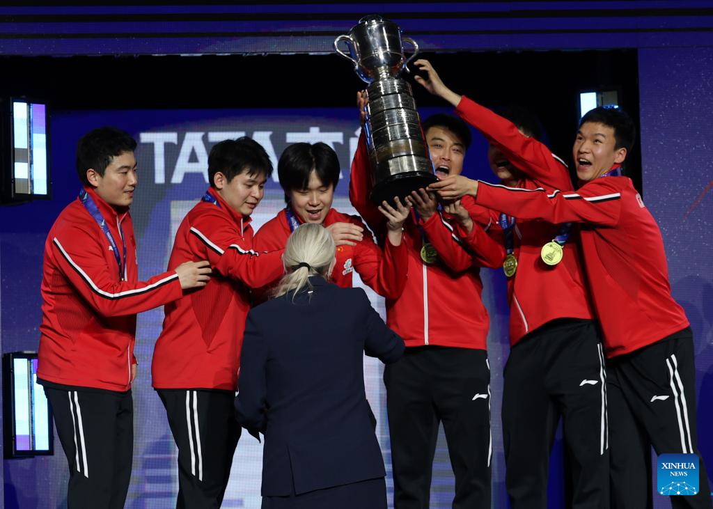 China supera a Japón al ganar doceavo título masculino consecutivo en campeonato mundial de tenis de mesa por equipos