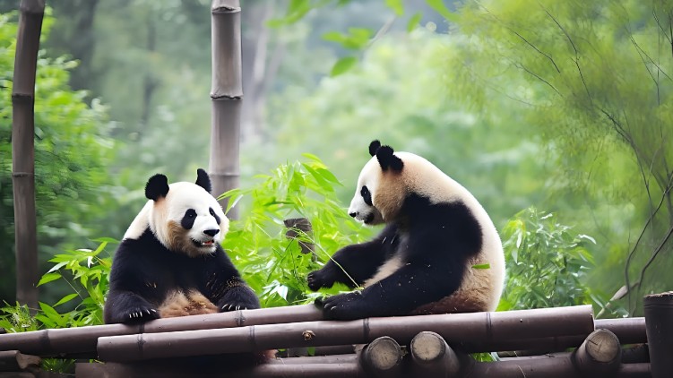 Pandas gigantes en Baoxing, Ya'an, provincia de Sichuan. (Foto cortesía)