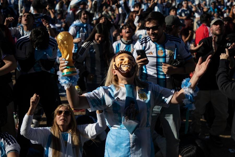 Seguidores de Argentina celebran